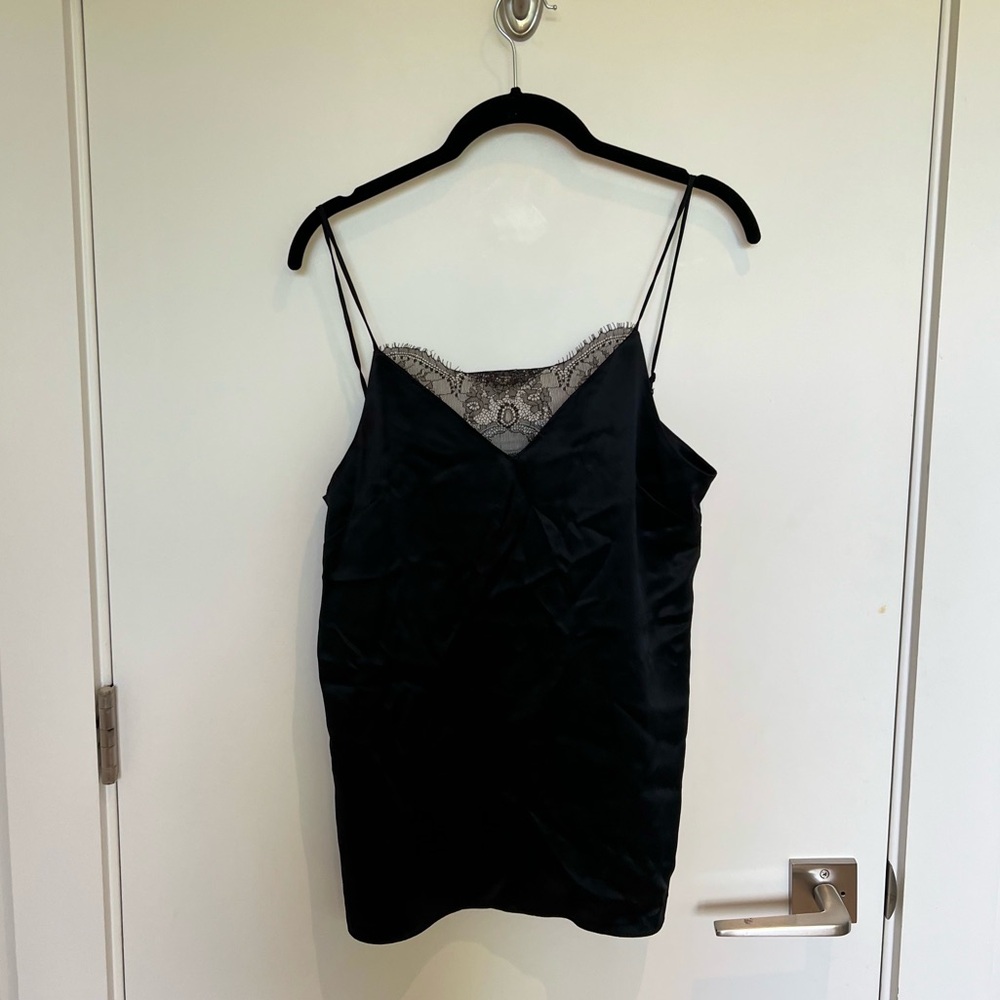 GINIA //black 100% silk camisole